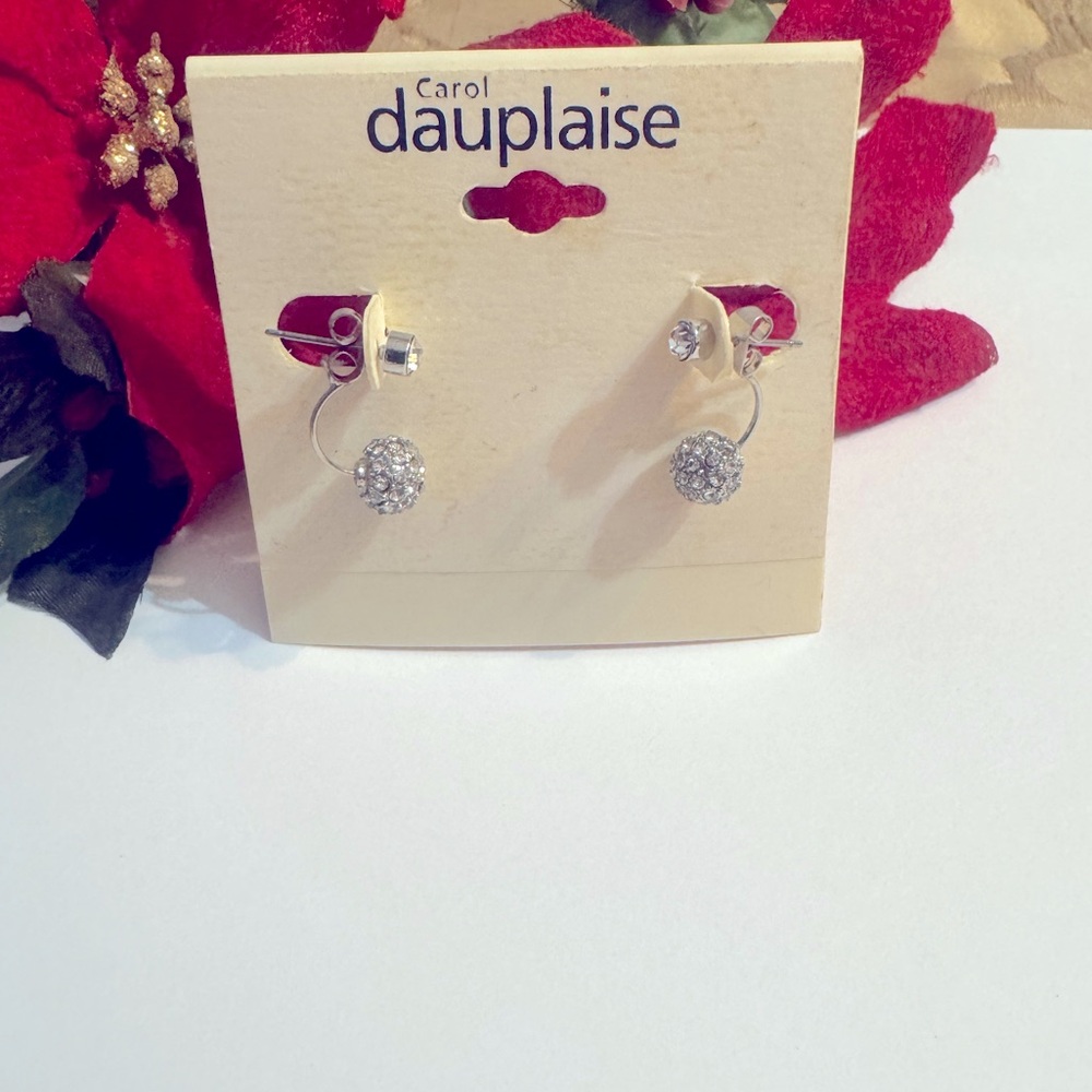 Rhinestone Round Earrings